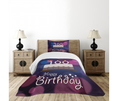 Cartoon Cake Candles Bedspread Set