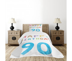 Happy 90th Birthday Bedspread Set