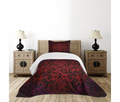 Orient Flowers Leaves Bedspread Set
