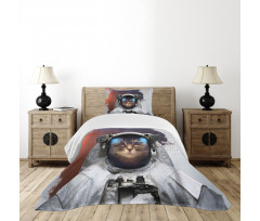 Grunge Cosmonaut Suit Bedspread Set