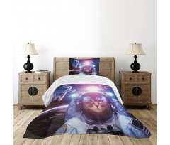 Galaxy Eclipse Saturn Bedspread Set