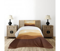Abstract Sunrise Mountains Bedspread Set