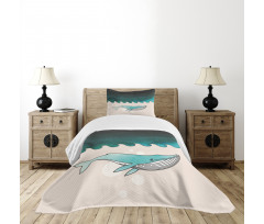 Fish Swimming Submarine Bedspread Set