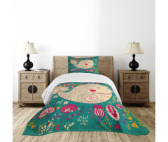 Happy Sea Giant Blooms Bedspread Set