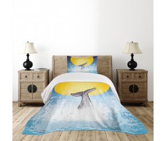 Fish Tail Ocean Full Moon Bedspread Set