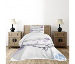 Grunge Mammals Murky Art Bedspread Set