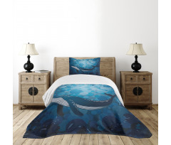 Marine Motif Ocean Retro Bedspread Set