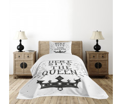 Vintage Words and Crown Bedspread Set