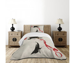 Retro Woman Card Ace Bedspread Set