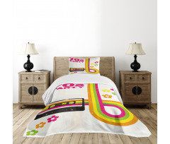 70s Party Casette Tape Bedspread Set