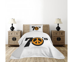 70's Peace Daisies Bedspread Set