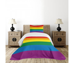 Gay Parade Flag Freedom Bedspread Set