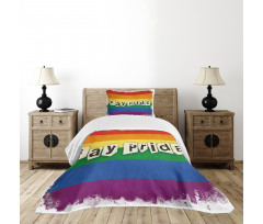 LGBT Parade Retro Style Bedspread Set