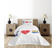 I Heart Pride Artwork Bedspread Set