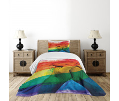 Gay Couple Holding Hands Bedspread Set