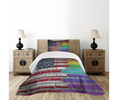 Brick Wall Pride Bedspread Set