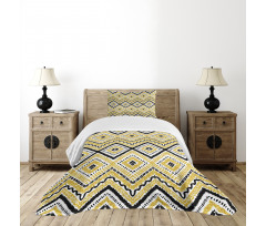 Chevron Waves Tribal Bedspread Set