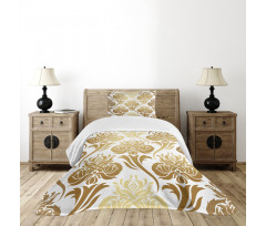 Ombre Abstract Floral Bedspread Set