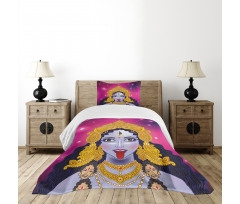 Ethnic Sacred Design Figure Bedspread Set