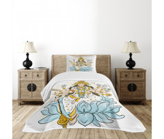 Sketch Figure Blessing Bedspread Set