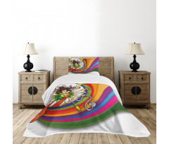 Rainbow Circle Snake Bedspread Set