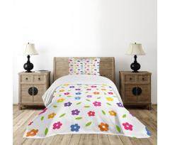 Daisies Leaves Meadow Bedspread Set