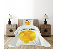 Watercolor Lemon Bedspread Set