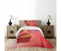 Birthday Cupcake Bedspread Set