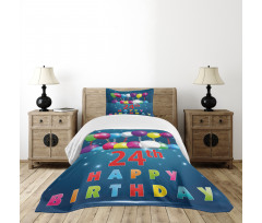 24th Birthday Party Bedspread Set
