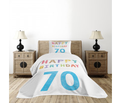 Abstract 70 Birthday Bedspread Set
