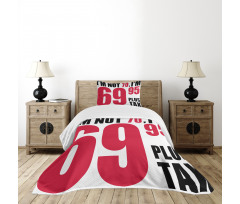 Happy Party Slogan Bedspread Set