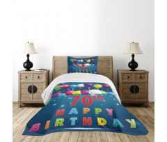 Balloons Party Items Bedspread Set