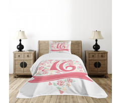 Floral 16 Bedspread Set