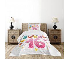 Hearts Flowers Bedspread Set