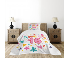 New Age Hearts Blooms Bedspread Set