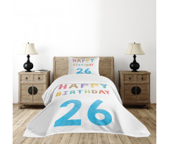 Soft Celebration Sign Bedspread Set