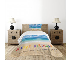 Happy Birthday Sign Bedspread Set