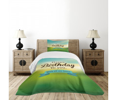 Sincere Greeting Blur Bedspread Set