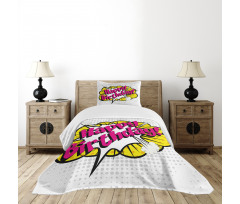 Pop Art Greeting Dots Bedspread Set