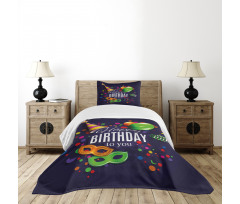 Balloons Ribbons Masks Bedspread Set