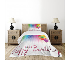 Balloon Greeting Candle Bedspread Set