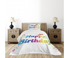 Birthday Message Bedspread Set