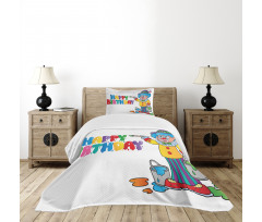 Birthday Party Clown Bedspread Set
