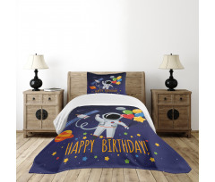 Astronaut Balloon Bedspread Set