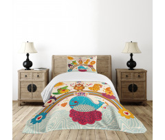 Rainbow Birthday Bedspread Set