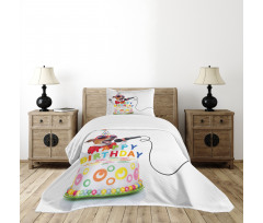 Birthday Music Dog Bedspread Set