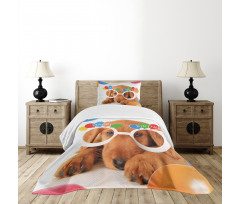 Puppy Dog Birthday Bedspread Set