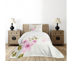 Spring Bridal Flowers Bedspread Set