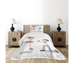 Romantic Couple Bedspread Set