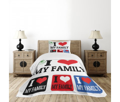 Family Signs Bedspread Set